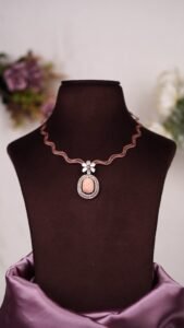 Coral Pendant with Italian Chain - N012