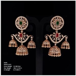 Splendid Ruby‑Emerald Jhumka - N185