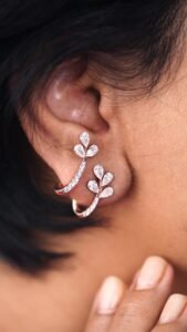 Brilliant Leaf Cuff Earrings - E148