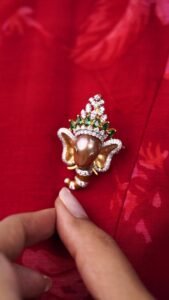Shri Ganesh Sparkle brooch - BR156