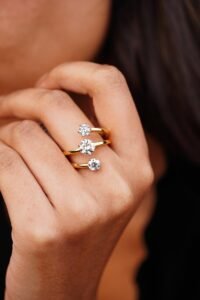 Trinity Glow Diamond Open Ring - R022