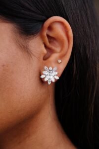 Floral Spark Studs - E043