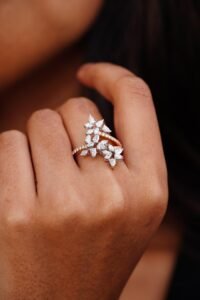 Leaf Cluster Marquise Ring - R061
