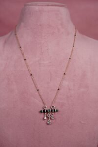 Black Bead Diamond Mangalsutra (SMALL) - C068