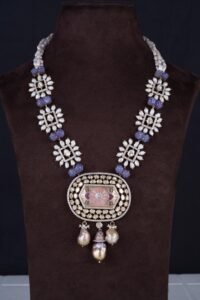 TANZANITE AND PEARL NECKLACE - N090