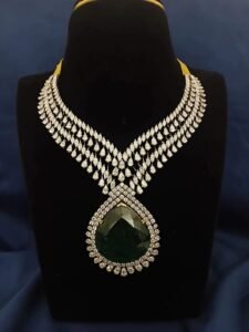 Emerald Cascade Diamond Necklace - N195